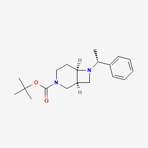 molecular formula C19H28N2O2 B2531280 (1S,6R)-3-Boc-7-[(R)-1-苯乙基]-3,7-二氮杂双环[4.2.0]辛烷 CAS No. 1820574-76-2