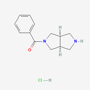molecular formula C13H17ClN2O B2531283 (3aR,6aS)-2-benzoyl-octahydropyrrolo[3,4-c]pyrrole hydrochloride CAS No. 1694642-67-5