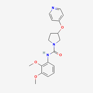 molecular formula C18H21N3O4 B2531291 N-(2,3-二甲氧基苯基)-3-(吡啶-4-氧基)吡咯烷-1-甲酰胺 CAS No. 2034472-58-5