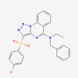 molecular formula C24H20BrN5O2S B2531292 N-benzyl-3-[(4-bromophenyl)sulfonyl]-N-ethyl[1,2,3]triazolo[1,5-a]quinazolin-5-amine CAS No. 895649-13-5