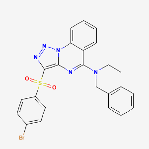 molecular formula C24H20BrN5O2S B2531292 N-苄基-3-(4-溴苯磺酰)-N-乙基-[1,2,3]三唑并[1,5-a]喹啉-5-胺 CAS No. 895649-13-5