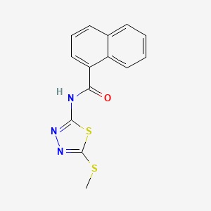 molecular formula C14H11N3OS2 B2531293 N-(5-(methylthio)-1,3,4-thiadiazol-2-yl)-1-naphthamide CAS No. 393571-56-7