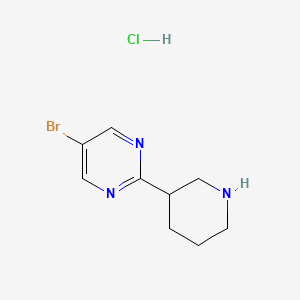 molecular formula C9H13BrClN3 B2531298 5-溴-2-(哌啶-3-基)嘧啶盐酸盐 CAS No. 2095410-66-3