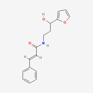 molecular formula C16H17NO3 B2531305 N-(3-(呋喃-2-基)-3-羟基丙基)肉桂酰胺 CAS No. 1421586-47-1