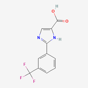 molecular formula C11H7F3N2O2 B2531307 2-[3-(trifluoromethyl)phenyl]-1H-imidazole-5-carboxylic acid CAS No. 1260642-32-7