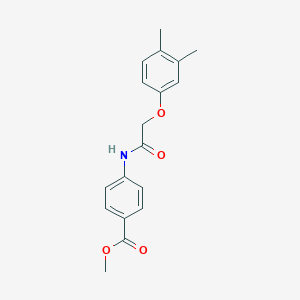 molecular formula C18H19NO4 B253132 Methyl 4-{[(3,4-dimethylphenoxy)acetyl]amino}benzoate 