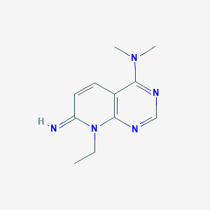 molecular formula C11H15N5 B2531329 8-ethyl-7-imino-N,N-dimethyl-7,8-dihydropyrido[2,3-d]pyrimidin-4-amine CAS No. 2034571-75-8