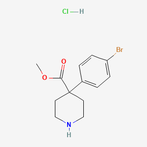 Methyl 4-(4-bromophenyl)piperidine-4-carboxylate;hydrochloride