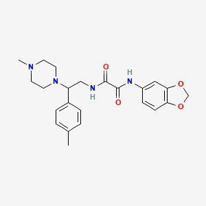 N1-(benzo[d][1,3]dioxol-5-yl)-N2-(2-(4-methylpiperazin-1-yl)-2-(p-tolyl)ethyl)oxalamide