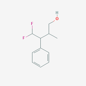 molecular formula C11H14F2O B2531339 4,4-Difluoro-2-methyl-3-phenylbutan-1-ol CAS No. 2248298-15-7
