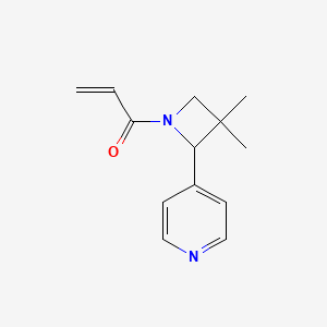1-(3,3-Dimethyl-2-pyridin-4-ylazetidin-1-yl)prop-2-en-1-one