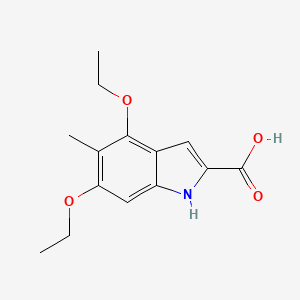 molecular formula C14H17NO4 B2531344 Acide 4,6-diéthoxy-5-méthyl-1H-indole-2-carboxylique CAS No. 900640-35-9