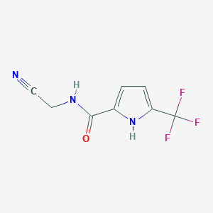 molecular formula C8H6F3N3O B2531350 N-(cyanomethyl)-5-(trifluoromethyl)-1H-pyrrole-2-carboxamide CAS No. 2093830-89-6