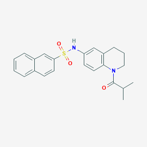 molecular formula C23H24N2O3S B2531354 N-(1-isobutyryl-1,2,3,4-tetrahydroquinolin-6-yl)naphthalene-2-sulfonamide CAS No. 1171947-25-3