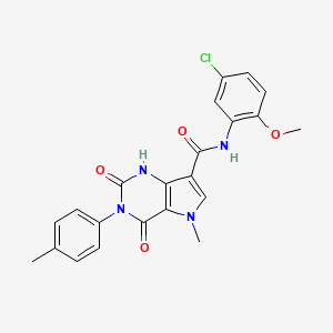 N-(5-chloro-2-methoxyphenyl)-5-methyl-3-(4-methylphenyl)-2,4-dioxo-1H,2H,3H,4H,5H-pyrrolo[3,2-d]pyrimidine-7-carboxamide