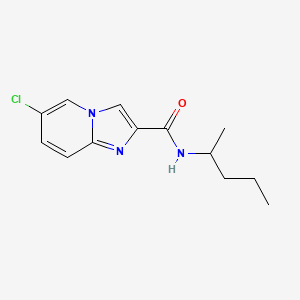 molecular formula C13H16ClN3O B2531358 6-chloro-N-(1-methylbutyl)imidazo[1,2-a]pyridine-2-carboxamide CAS No. 1092346-73-0