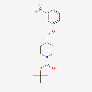 molecular formula C17H26N2O3 B2531370 tert-Butyl 4-((3-aminophenoxy)methyl)piperidine-1-carboxylate CAS No. 1290047-50-5