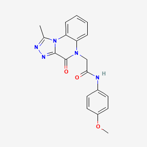 molecular formula C19H17N5O3 B2531382 N-(4-methoxyphenyl)-2-(1-methyl-4-oxo-[1,2,4]triazolo[4,3-a]quinoxalin-5(4H)-yl)acetamide CAS No. 1359319-60-0