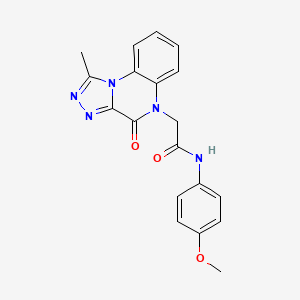 molecular formula C19H17N5O3 B2531382 N-(4-甲氧基苯基)-2-(1-甲基-4-氧代-[1,2,4]三唑并[4,3-a]喹喔啉-5(4H)-基)乙酰胺 CAS No. 1359319-60-0