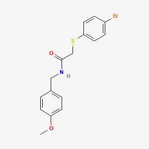 molecular formula C16H16BrNO2S B2531385 2-((4-Bromophenyl)sulfanyl)-N-(4-methoxybenzyl)acetamide CAS No. 882749-41-9