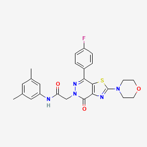 N-(3,5-dimethylphenyl)-2-(7-(4-fluorophenyl)-2-morpholino-4-oxothiazolo[4,5-d]pyridazin-5(4H)-yl)acetamide
