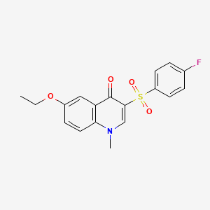 molecular formula C18H16FNO4S B2531397 6-ethoxy-3-((4-fluorophenyl)sulfonyl)-1-methylquinolin-4(1H)-one CAS No. 899214-76-7