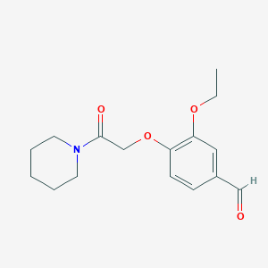 3-Ethoxy-4-[2-oxo-2-(piperidin-1-yl)ethoxy]benzaldehyde