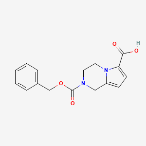 2-Phenylmethoxycarbonyl-3,4-dihydro-1H-pyrrolo[1,2-a]pyrazine-6-carboxylic acid