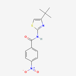 molecular formula C14H15N3O3S B2531401 N-(4-叔丁基-1,3-噻唑-2-基)-4-硝基苯甲酰胺 CAS No. 327078-79-5