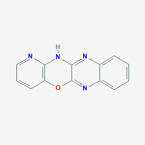 molecular formula C13H8N4O B2531403 12H-吡啶并[2',3':5,6][1,4]恶嗪并[2,3-b]喹喔啉 CAS No. 72119-84-7