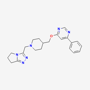 3-[[4-[(6-Phenylpyrimidin-4-yl)oxymethyl]piperidin-1-yl]methyl]-6,7-dihydro-5H-pyrrolo[2,1-c][1,2,4]triazole
