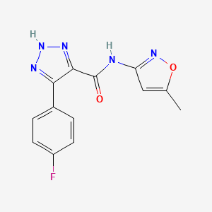 molecular formula C13H10FN5O2 B2531408 4-(4-氟苯基)-N-(5-甲基异噁唑-3-基)-1H-1,2,3-三唑-5-甲酰胺 CAS No. 1795295-47-4