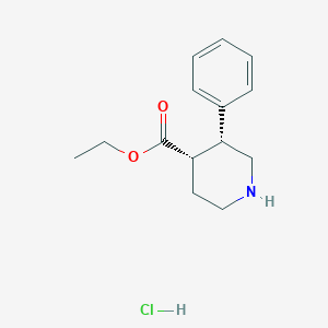 molecular formula C14H20ClNO2 B2531412 顺式-3-苯基哌啶-4-羧酸乙酯盐酸盐 CAS No. 1027710-16-2