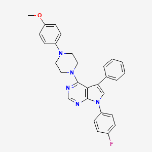 7-(4-fluorophenyl)-4-(4-(4-methoxyphenyl)piperazin-1-yl)-5-phenyl-7H-pyrrolo[2,3-d]pyrimidine