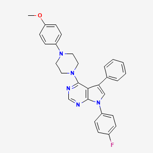 molecular formula C29H26FN5O B2531422 1-[7-(4-fluorophényl)-5-phényl-7H-pyrrolo[2,3-d]pyrimidin-4-yl]-4-(4-méthoxyphényl)pipérazine CAS No. 477240-46-3