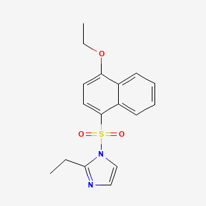 molecular formula C17H18N2O3S B2531423 1-[(4-ethoxynaphthalen-1-yl)sulfonyl]-2-ethyl-1H-imidazole CAS No. 419539-08-5