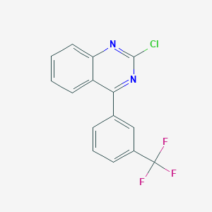 molecular formula C15H8ClF3N2 B2531424 2-氯-4-[3-(三氟甲基)苯基]喹唑啉 CAS No. 2309463-06-5