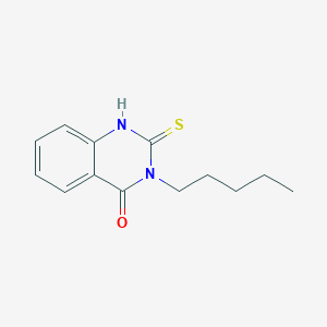 molecular formula C13H16N2OS B2531431 3-pentyl-2-thioxo-2,3-dihydroquinazolin-4(1H)-one CAS No. 422273-93-6
