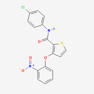 molecular formula C17H11ClN2O4S B2531432 N-(4-chlorophenyl)-3-(2-nitrophenoxy)thiophene-2-carboxamide CAS No. 252027-03-5