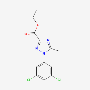 molecular formula C12H11Cl2N3O2 B2531433 ethyl 1-(3,5-dichlorophenyl)-5-methyl-1H-1,2,4-triazole-3-carboxylate CAS No. 338408-01-8