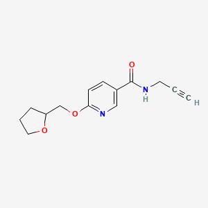 N-(prop-2-yn-1-yl)-6-((tetrahydrofuran-2-yl)methoxy)nicotinamide