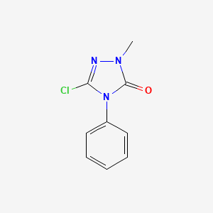 molecular formula C9H8ClN3O B2531440 3-Chloro-1-methyl-4-phenyl-4,5-dihydro-1H-1,2,4-triazol-5-one CAS No. 118631-34-8