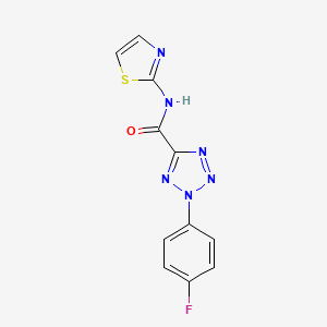 molecular formula C11H7FN6OS B2531447 2-(4-fluorophenyl)-N-(thiazol-2-yl)-2H-tetrazole-5-carboxamide CAS No. 1396713-71-5