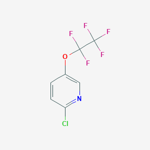 molecular formula C7H3ClF5NO B2531453 2-Chloro-5-(1,1,2,2,2-pentafluoroethoxy)pyridine CAS No. 2287331-71-7