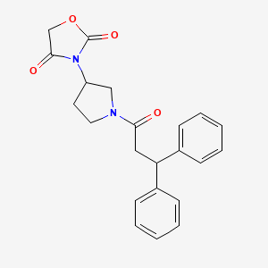 3-[1-(3,3-diphenylpropanoyl)pyrrolidin-3-yl]-1,3-oxazolidine-2,4-dione