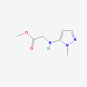 molecular formula C7H11N3O2 B2531462 Methyl 2-[(2-methylpyrazol-3-yl)amino]acetate CAS No. 2247206-98-8