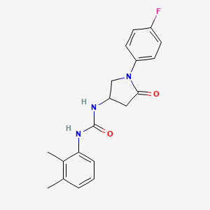 molecular formula C19H20FN3O2 B2531463 1-(2,3-Dimethylphenyl)-3-(1-(4-fluorophenyl)-5-oxopyrrolidin-3-yl)urea CAS No. 894016-93-4