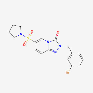 2-(3-bromobenzyl)-6-(pyrrolidin-1-ylsulfonyl)-[1,2,4]triazolo[4,3-a]pyridin-3(2H)-one