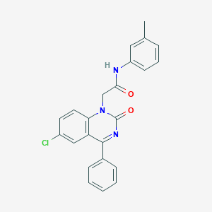 molecular formula C23H18ClN3O2 B2531467 2-(6-chloro-2-oxo-4-phenylquinazolin-1(2H)-yl)-N-(m-tolyl)acetamide CAS No. 932530-51-3