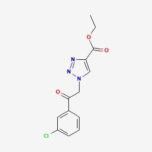 molecular formula C13H12ClN3O3 B2531468 ethyl 1-[2-(3-chlorophenyl)-2-oxoethyl]-1H-1,2,3-triazole-4-carboxylate CAS No. 1403233-75-9